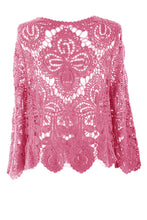 Load image into Gallery viewer, Tie Front Crochet Cardigan
