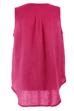 Load image into Gallery viewer, Sleeveless Button Detail Linen Top
