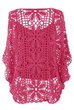 Load image into Gallery viewer, Flower Pattern Crochet Top with Vest
