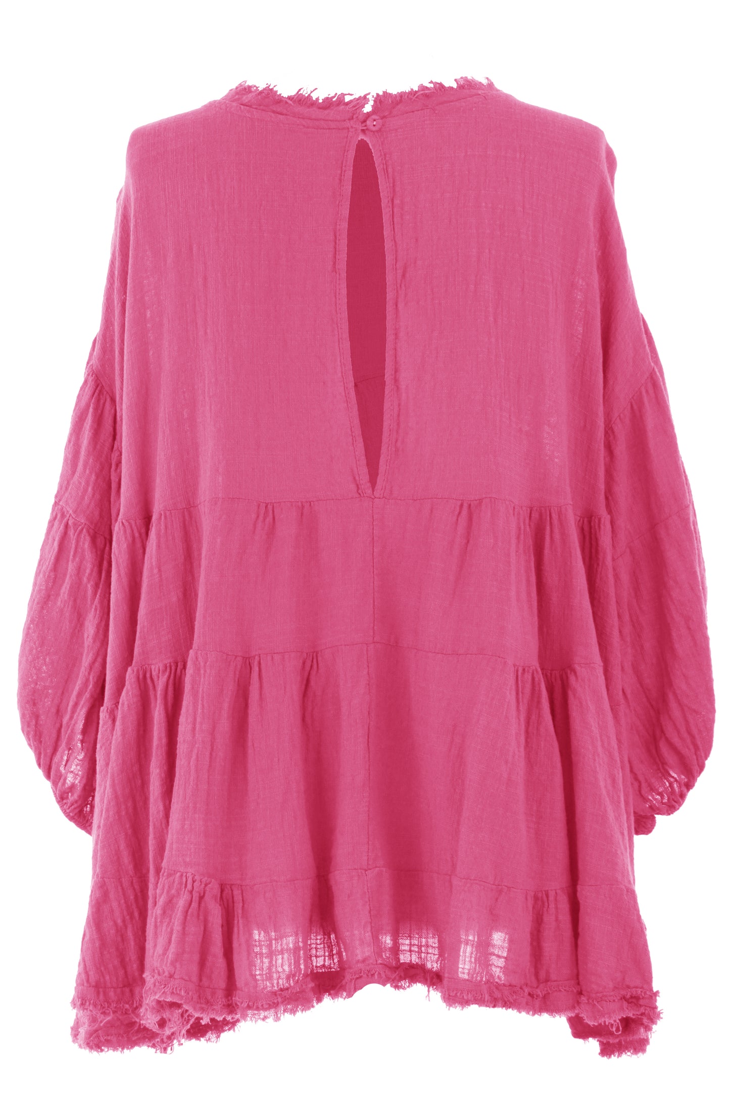 Balloon Sleeve Tiered Top