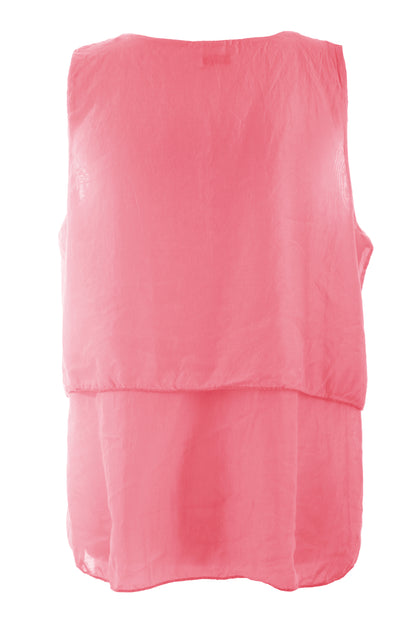 Flap Detail Silk Top