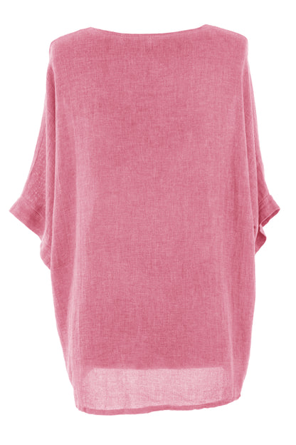 Twist Front Teabag Linen Top