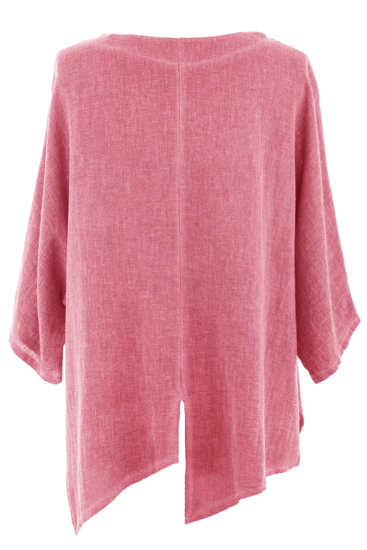 V Cutout Hem Linen Teabag Top