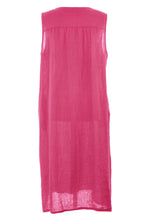 Load image into Gallery viewer, Sleeveless 2 Button Detail Linen Dress
