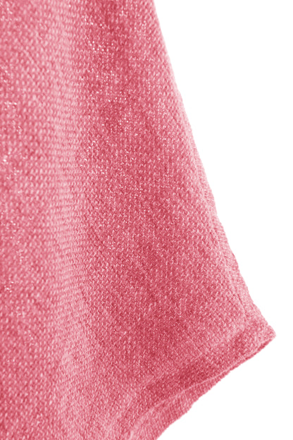 V Cutout Hem Linen Teabag Top