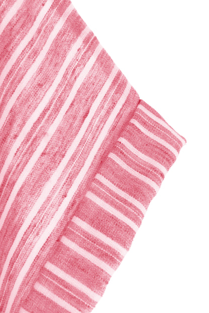 Stripe Print Collar Midi