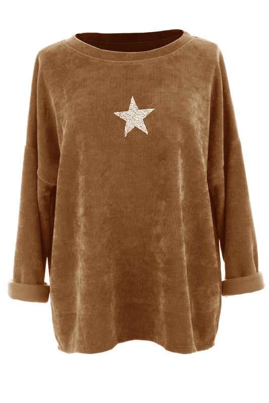 Star Detail Chenille Top