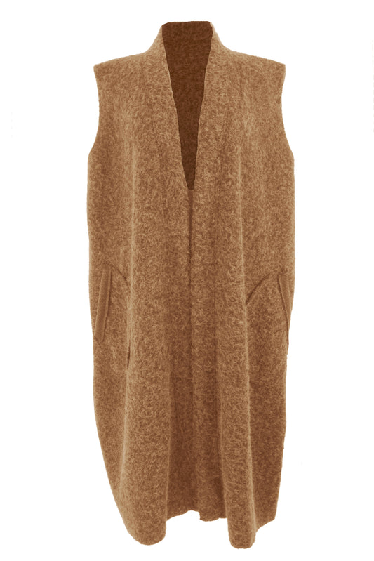 2 Pocket Textured Cocoon Gilet