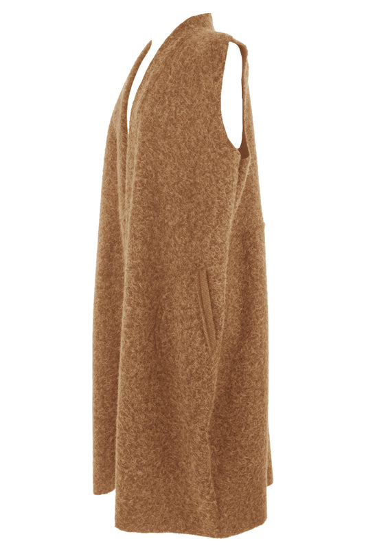 2 Pocket Textured Cocoon Gilet