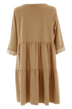 Load image into Gallery viewer, Tiered Swing Corduroy Dress
