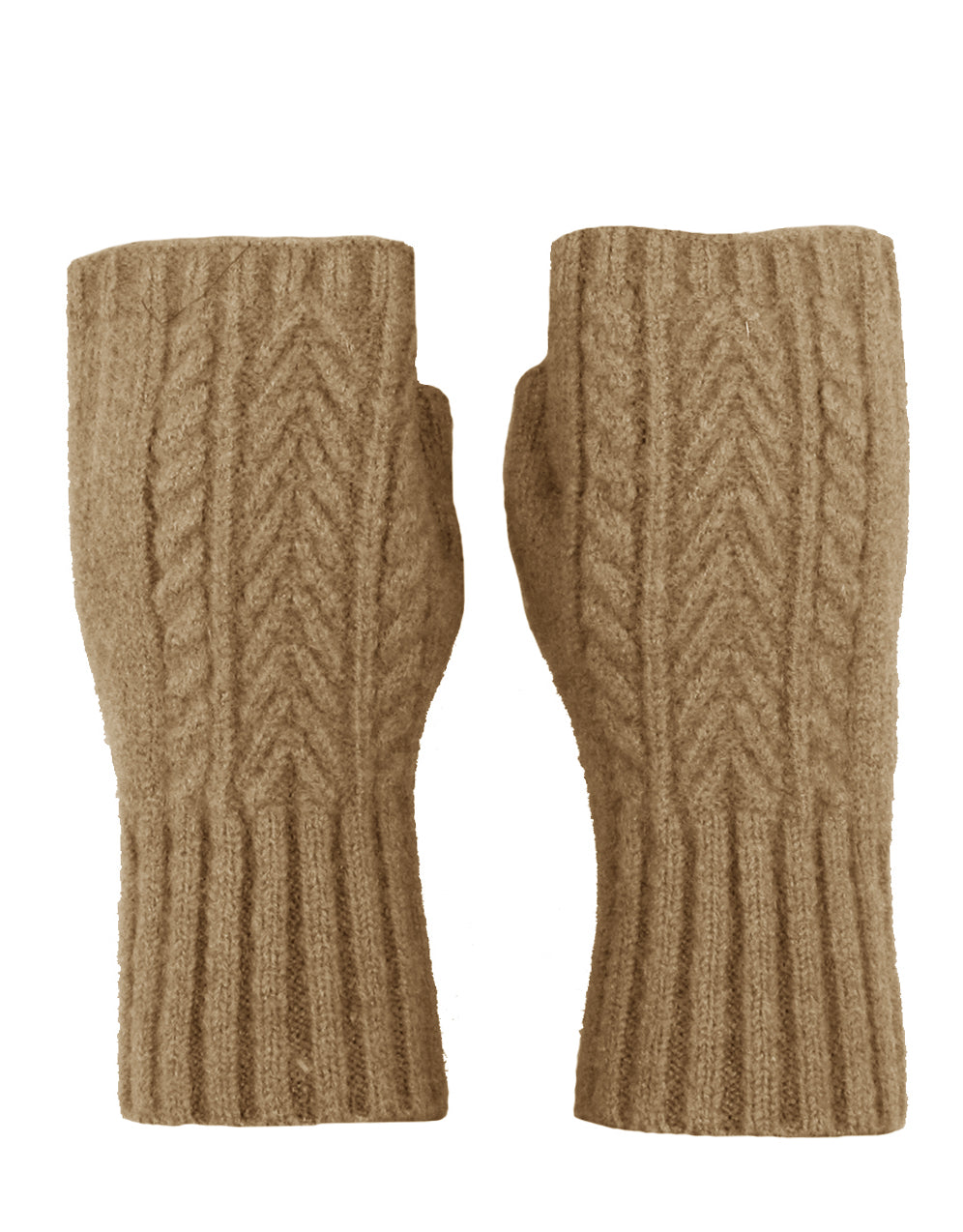 Fingerless Cashmere Knit Gloves