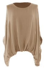 Load image into Gallery viewer, Sequin Trim Puffball Silk Top
