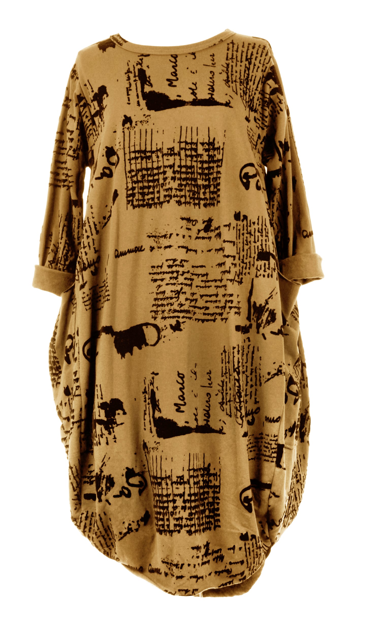 Flocking Script Midi Dress