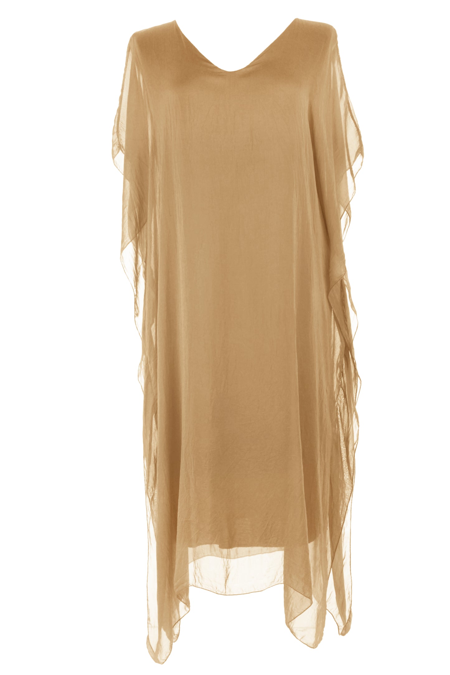 Batwing Silk Kaftan Midi