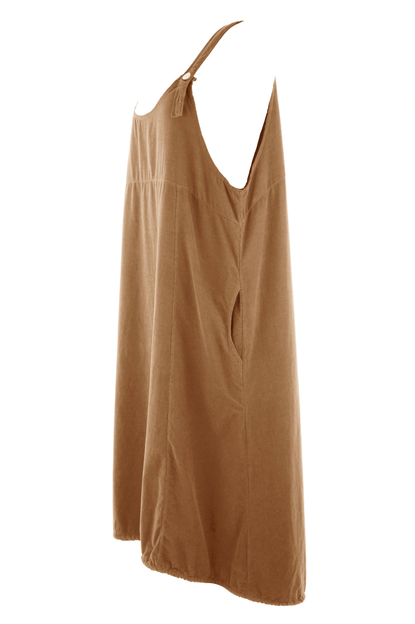 Corduroy Pinafore Midi Dress