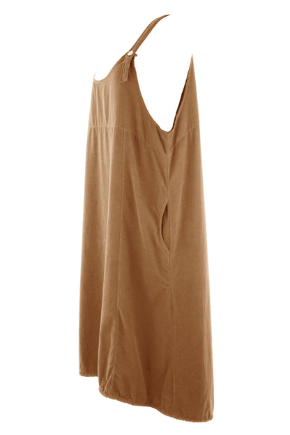 Corduroy Pinafore Midi Dress