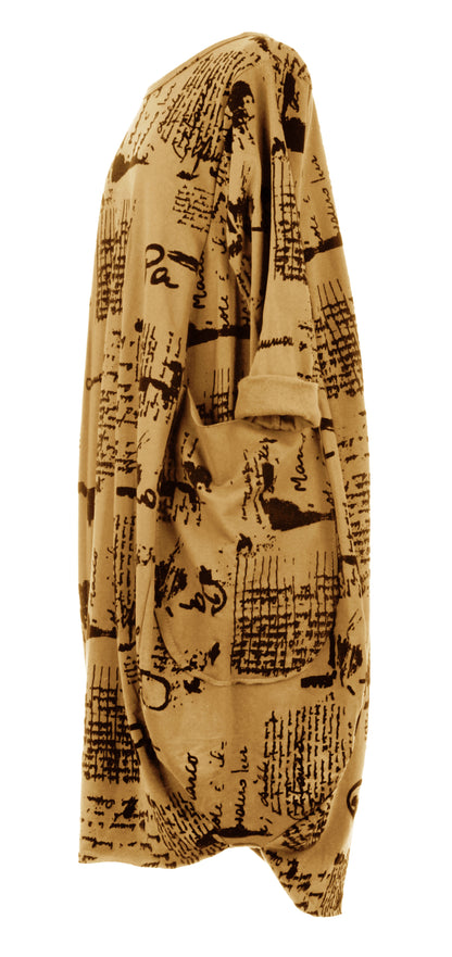Flocking Script Midi Dress