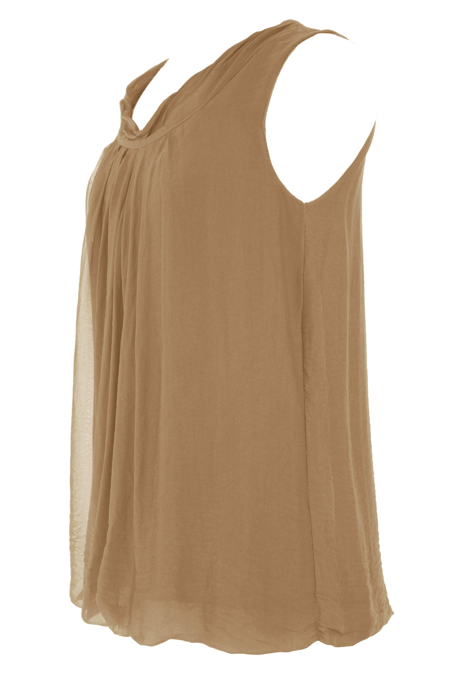 Puffball Silk Top