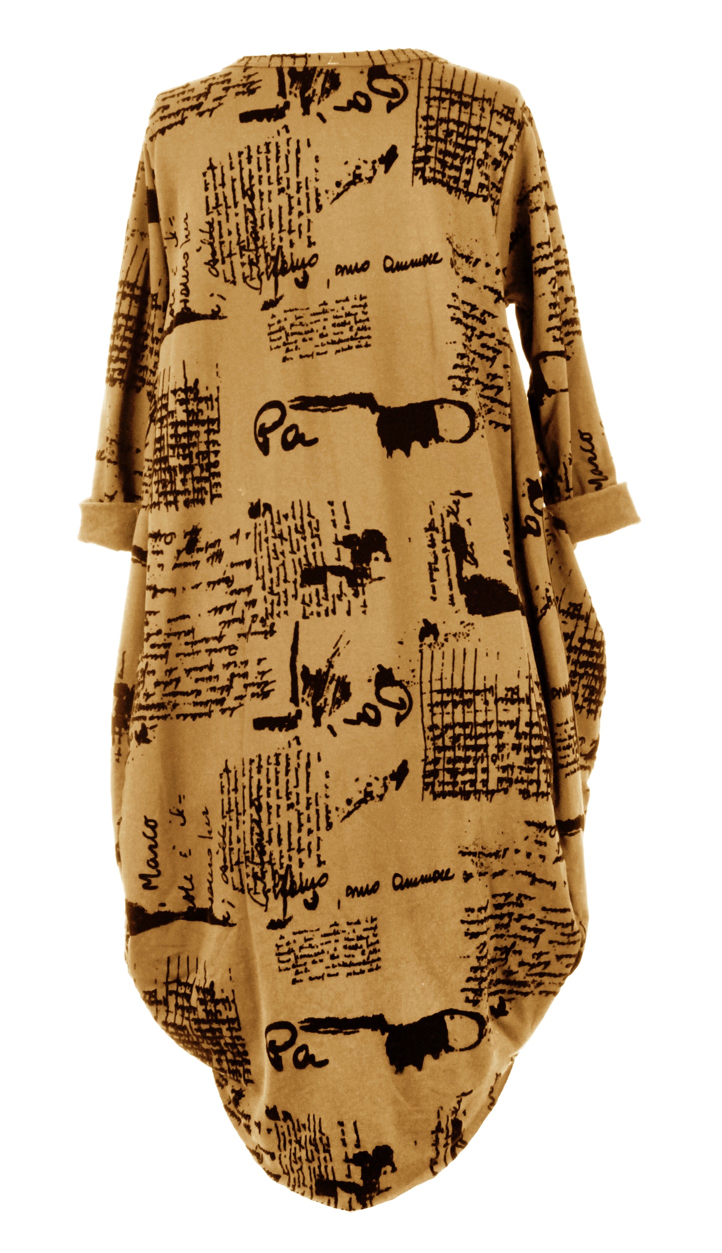 Flocking Script Midi Dress