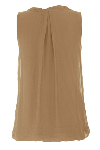 Puffball Silk Top