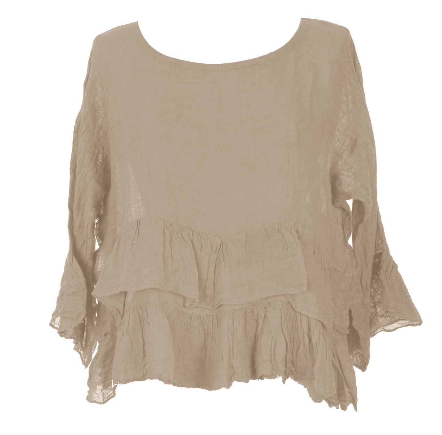 Frill Hem Linen Top