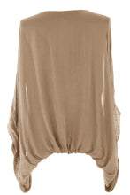 Load image into Gallery viewer, Sequin Trim Puffball Silk Top
