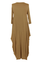 Load image into Gallery viewer, 3/4 Sleeve Draped Dress
