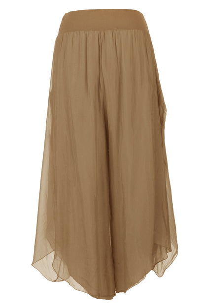 Flap Overlay Silk Trouser
