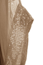 Load image into Gallery viewer, Sequin Trim Puffball Silk Top
