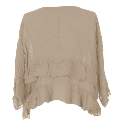 Frill Hem Linen Top