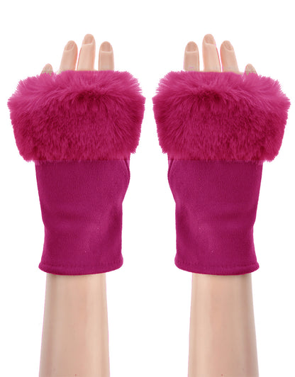 Faux Fur Fingerless Gloves
