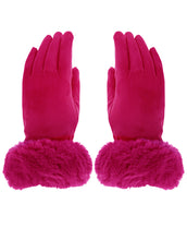 Load image into Gallery viewer, Faux Fur Cuff Suede Gloves
