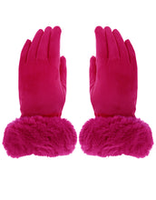 Load image into Gallery viewer, Faux Fur Cuff Suede Gloves
