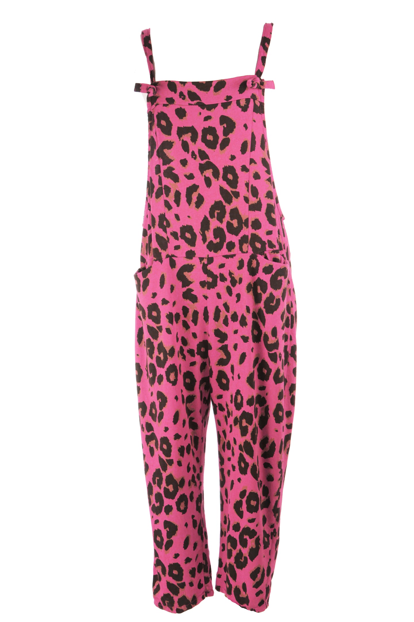 Leopard Jersey Dungarees