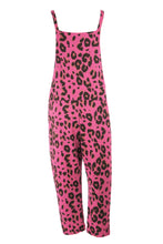 Load image into Gallery viewer, Leopard Jersey Dungarees
