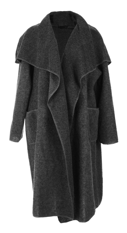 Waterfall Boiled Wool Coat