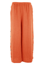 Load image into Gallery viewer, Side Button Detail Linen Trouser
