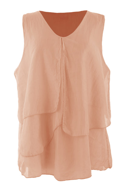 Flap Detail Silk Top