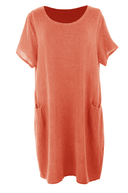 2 Pocket Teabag Linen Dress