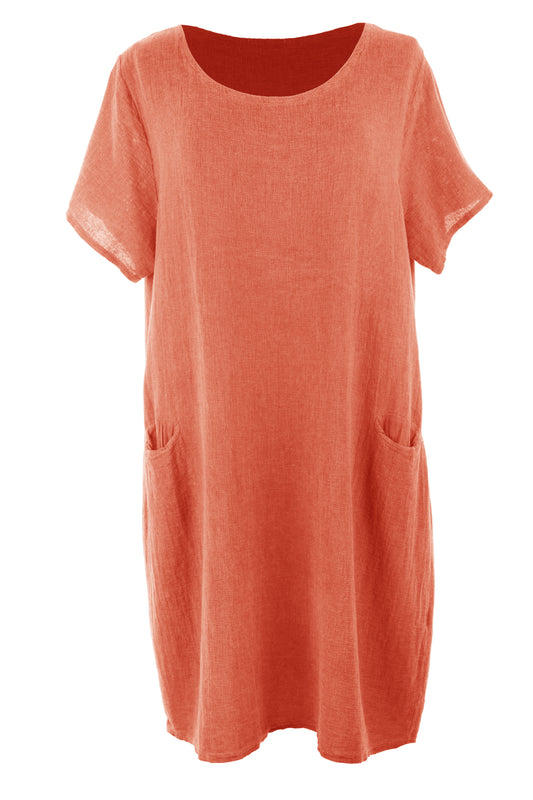 2 Pocket Teabag Linen Dress