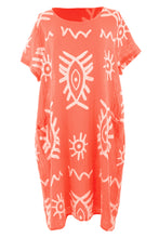 Load image into Gallery viewer, 2 Pocket Abstract Print Dress
