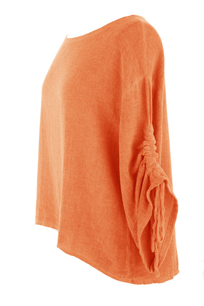 Ruched Sleeve Teabag Top