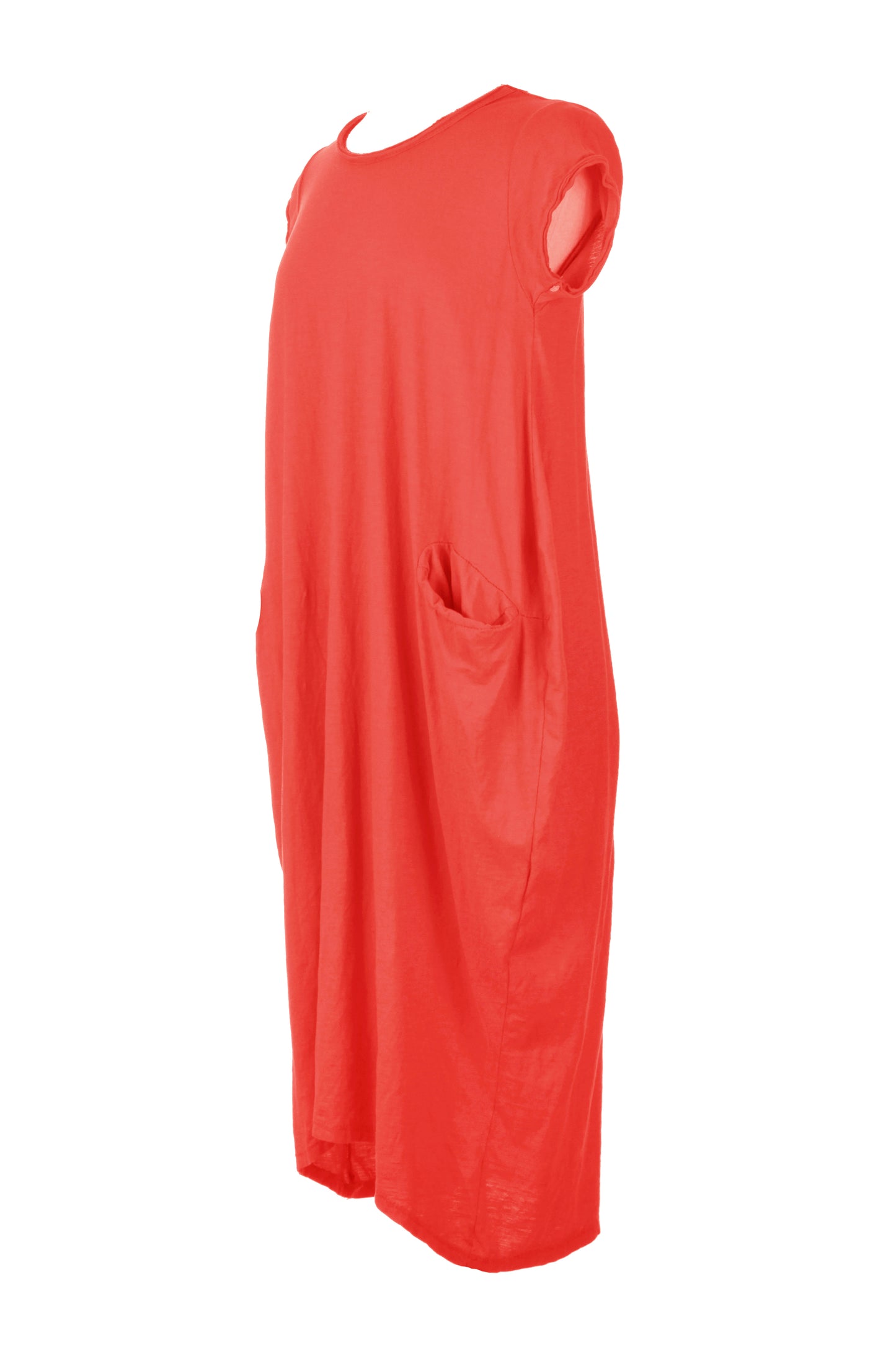 Cap Sleeve 2 Pocket Cotton Midi
