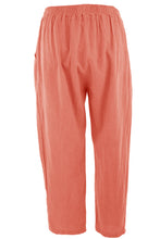 Load image into Gallery viewer, Button Detail Cropped Linen Trouser
