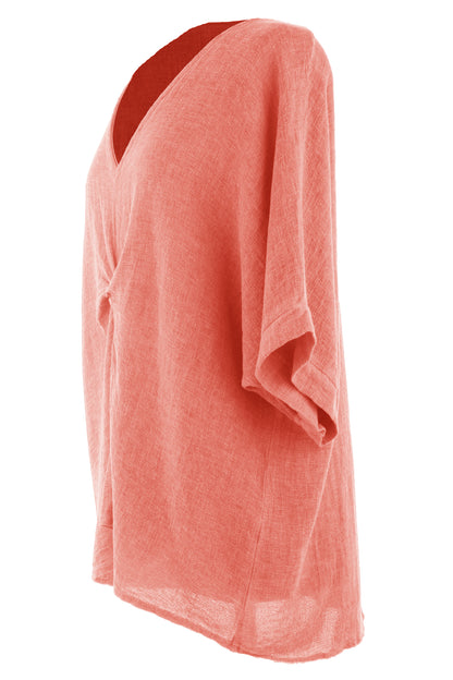 Twist Front Teabag Linen Top