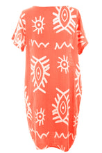 Load image into Gallery viewer, 2 Pocket Abstract Print Dress
