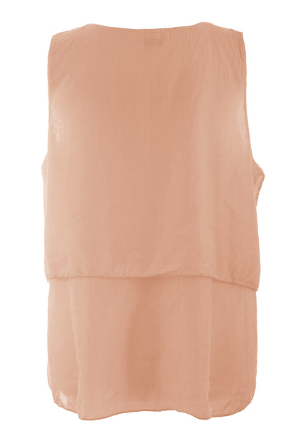 Flap Detail Silk Top