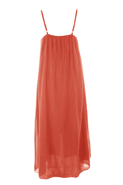 Strappy Cotton Midi Dress