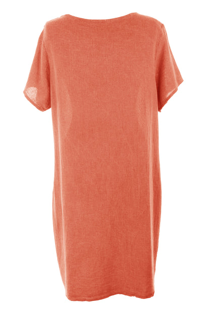 2 Pocket Teabag Linen Dress