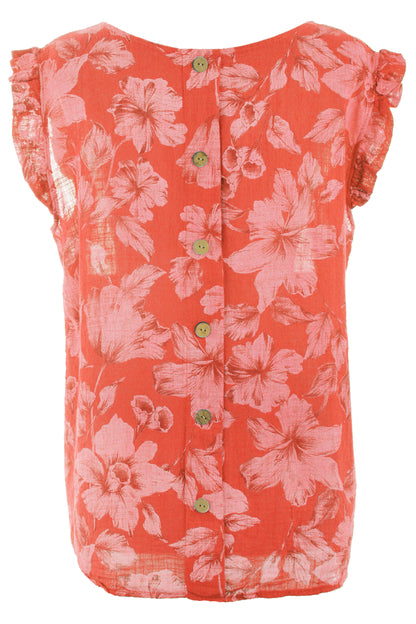 Floral Sleeveless Cotton Top
